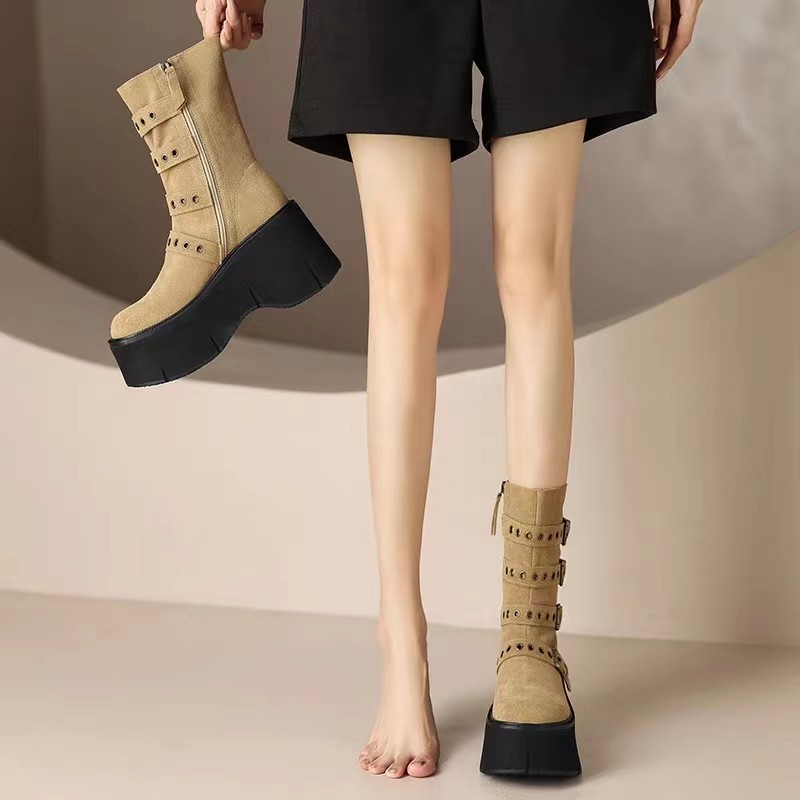 Super High Heel Retro Mid-Tube - Pipe Bending Spring ulasan dan harga