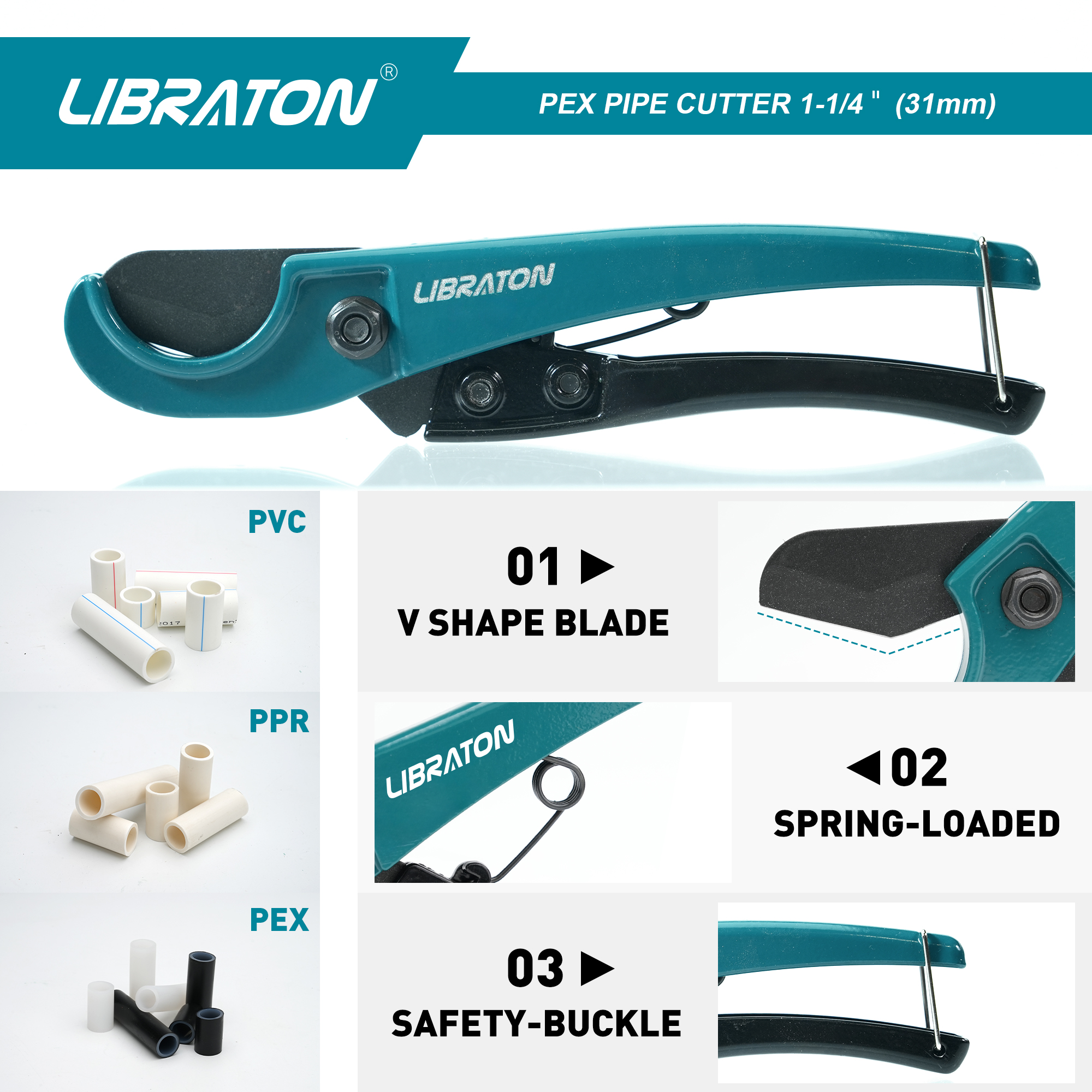Libraton Pex Cutter 31mm Pex P - Pipe Cutter Ratchet ulasan dan harga