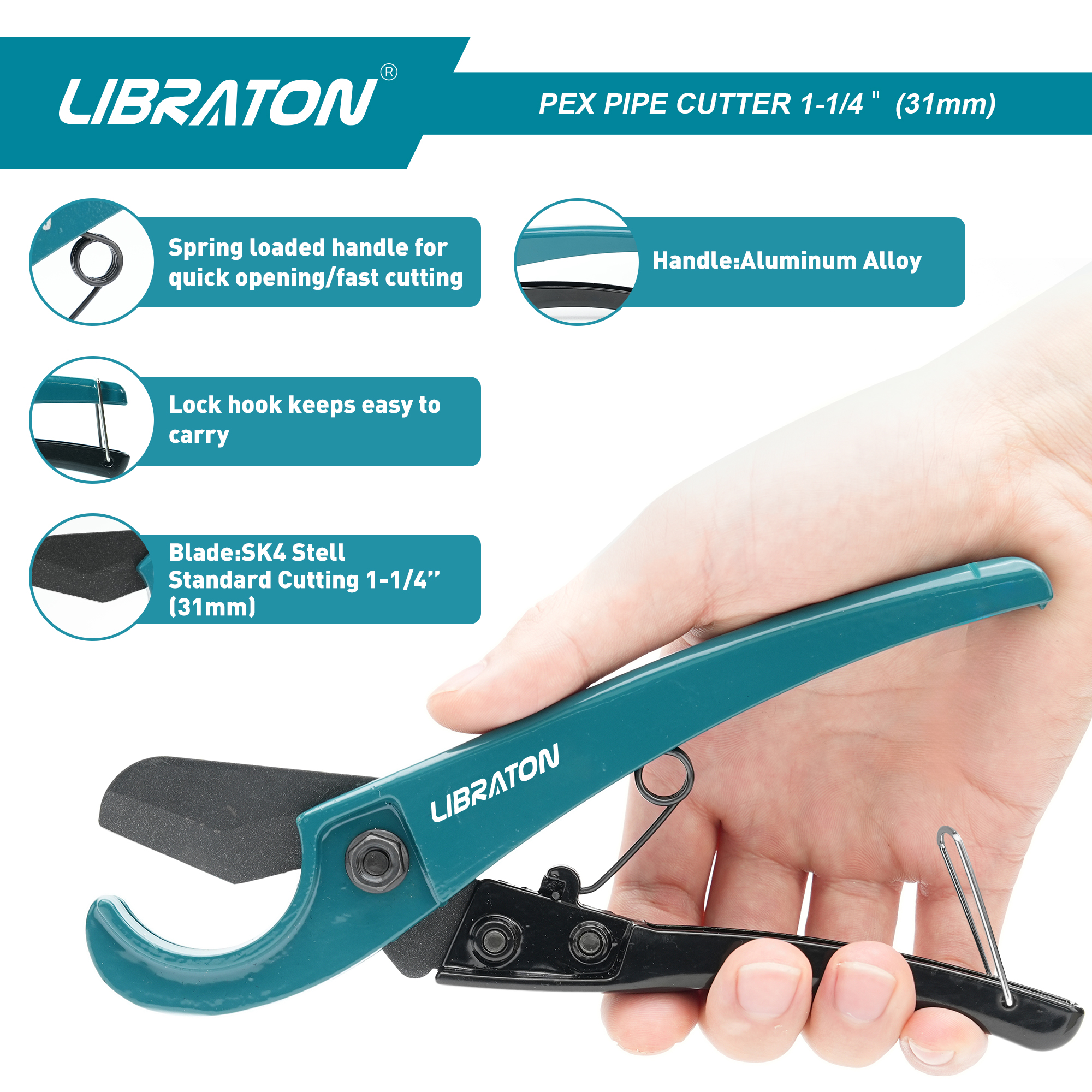 Libraton Pex Cutter 31mm Pex P - Pipe Cutter Ratchet ulasan dan harga
