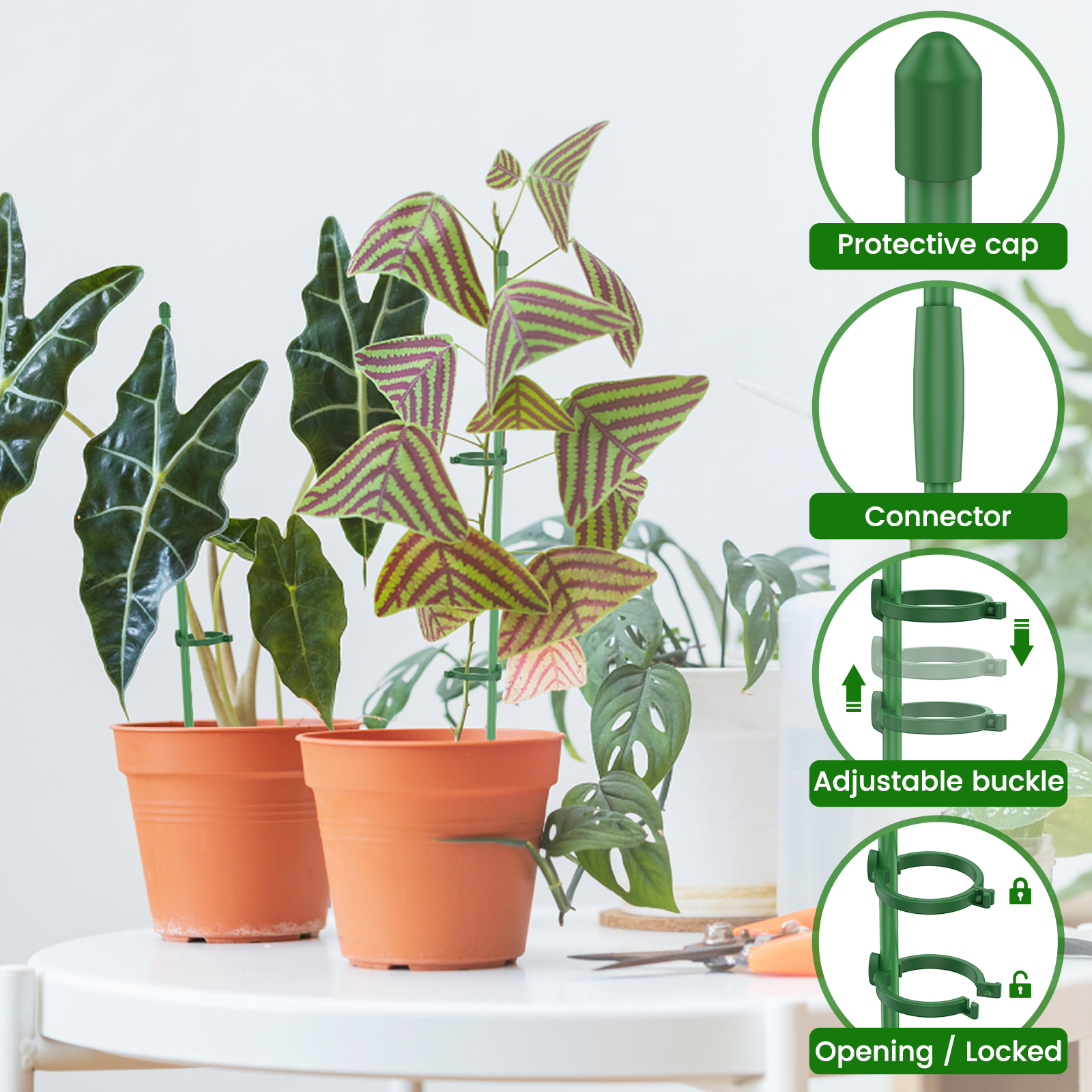 5/30Pcs Adjustable Plant Suppo - Plastic Pipe Clip ulasan dan harga