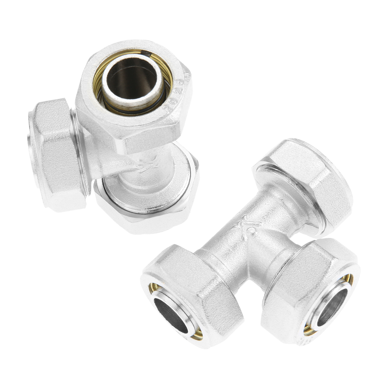 2Pcs 3/4’’ Tee Air Line Fittin - Compression Fitting Brass ulasan dan harga