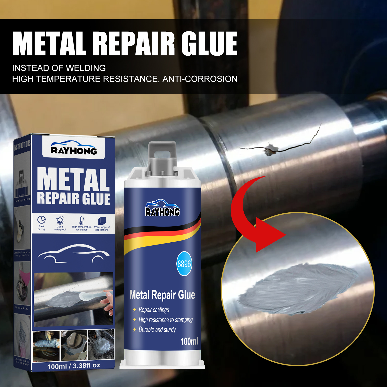 100ml Industrial Metal AB Cast - Solvent Weld Cement ulasan dan harga